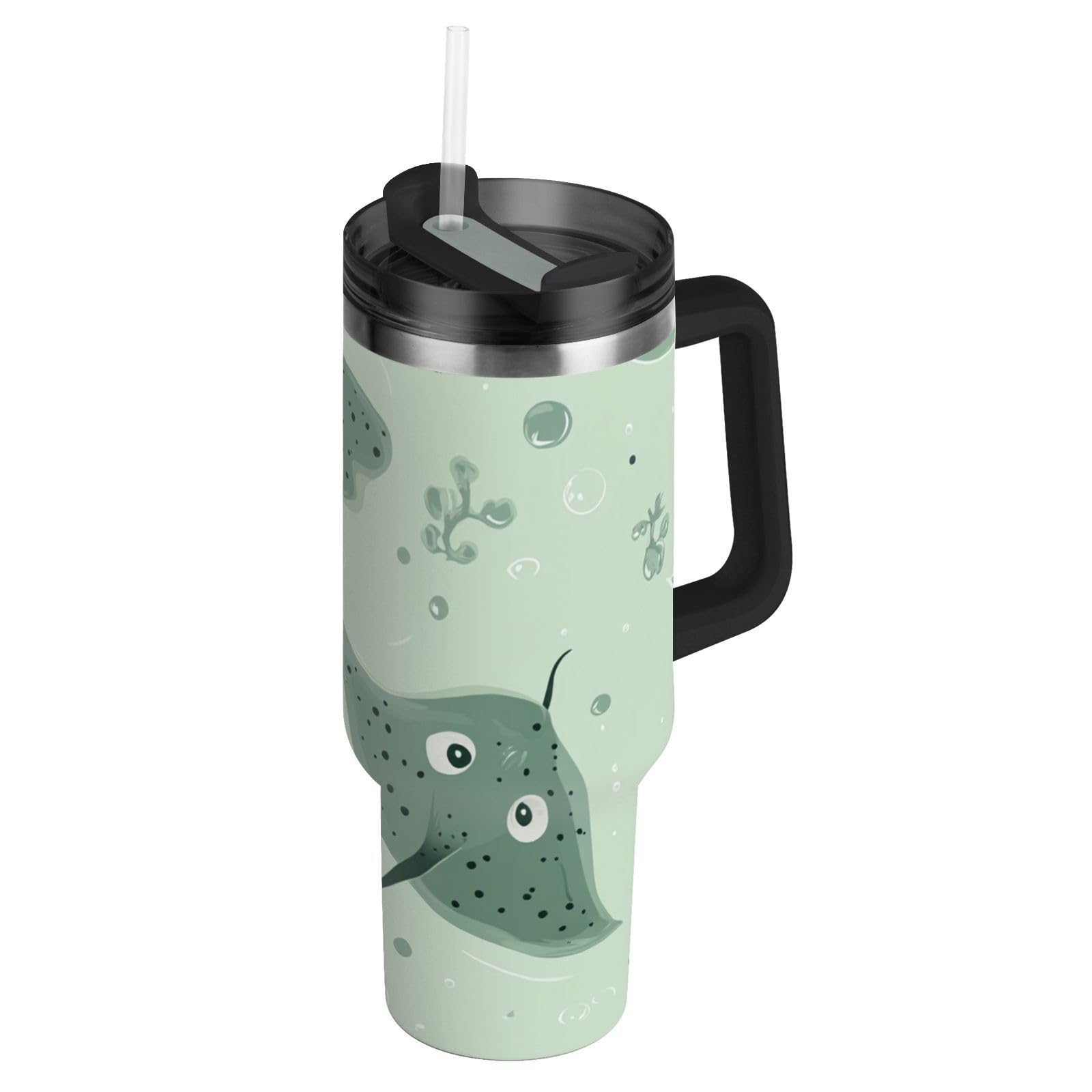 Vacuum Wide Mouth Kids Stainless Steel Water Bottle Leak-proof Lid and Straw Portable Coffee Mug for Water Iced