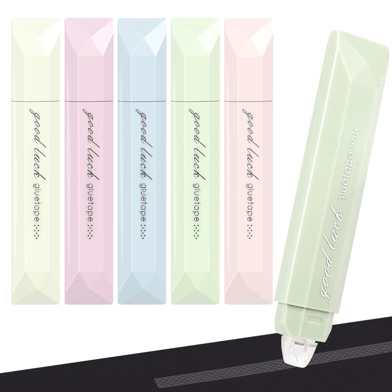 5-Pack Double Sided Tape Rollers: Multipurpose Craft Adhesive Glue Runners