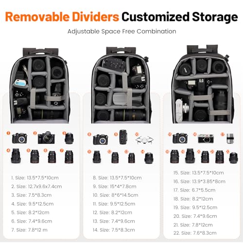 Mochila profesional para cámara impermeable negra miniatura 2