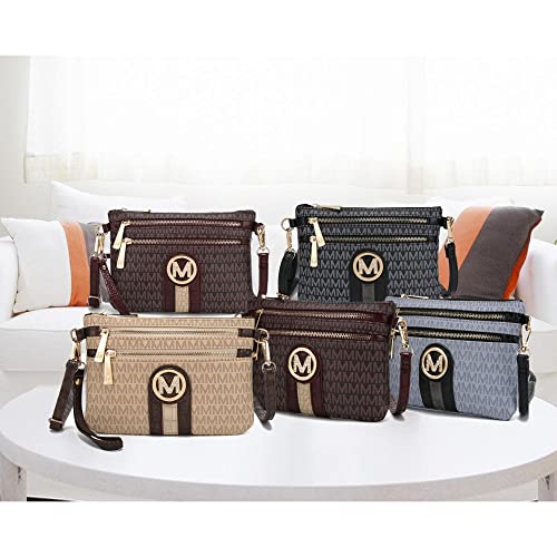 Image of MKF Collection Crossbody Bag for Women, American Flag Shoulder Bag, Vegan Leather Wristlet Bag Handbag Purse by Mia K
