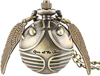 Pocket Watch Vintage Quartz Analog Pocket Watch Necklace Pendant with Chain for Men Women Boys Xmas Gift