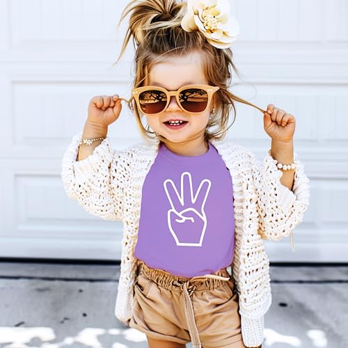 Olive Loves Third Birthday 3 Fingers Shirt for 3rd Birthday Outfit for Boys and Girls4
