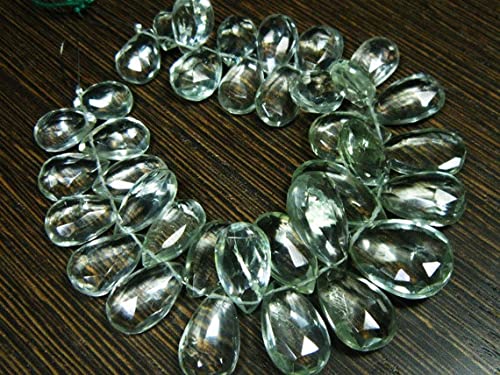 Améthyste verte LKBEADS pierres briolettes poire 277ct pour création de bijoux