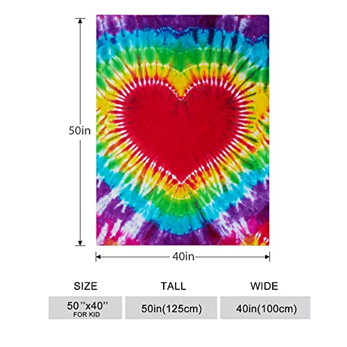 Flannel Fleece Throw Blanket For Kids Teens Adults, Cozy Soft Fleece Plush Throw Blanket Warm Cute Fuzzy Throw Blanket For Couch Bed Sofa, 40X50 Inch (Multicolor Tie Dye) #TOP2
