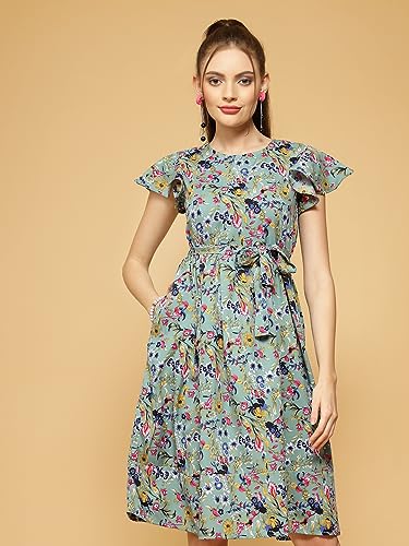 Image of OOMPH! Women's Fit and Flare Knee Length Dress
