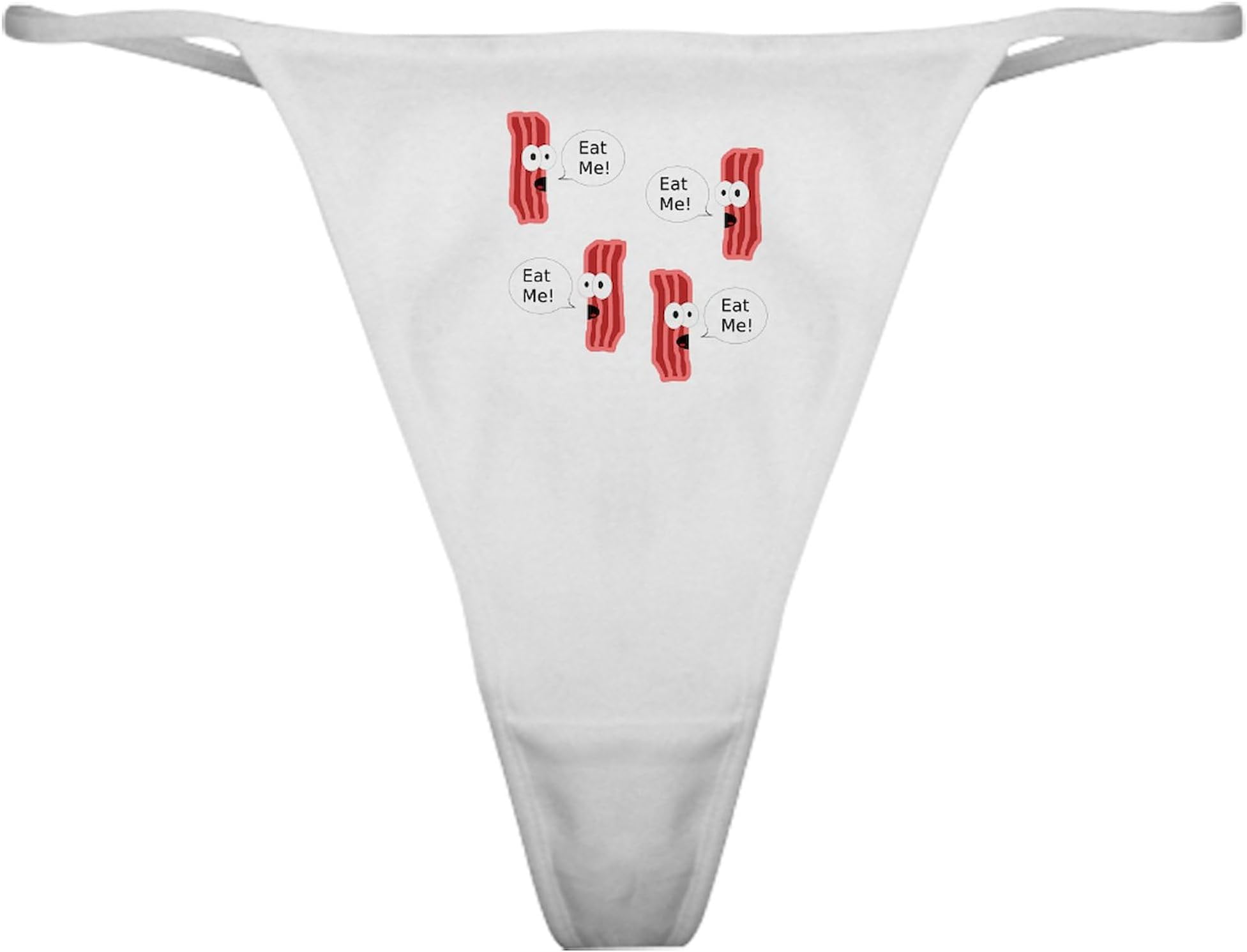 CafePress Eat Me Bacon Classic Thong Underwear, Womens Panties