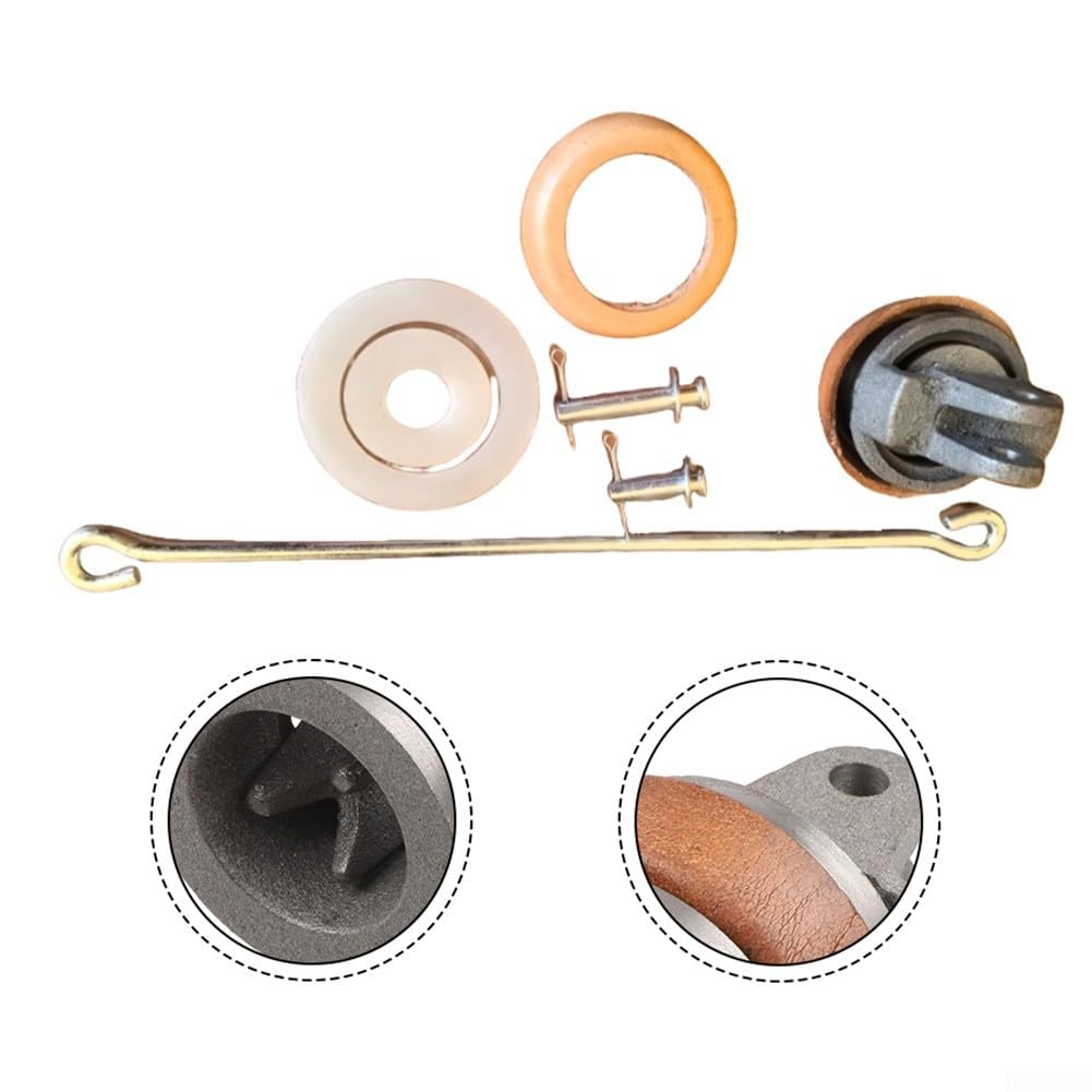 Piston de rechange pour pompes manuelles de type 75 avec joint de manchon en cuir et tige de piston zinguée, pour pompes à eau modèle 75, kit de réparation comprenant piston, coffre, goupilles et