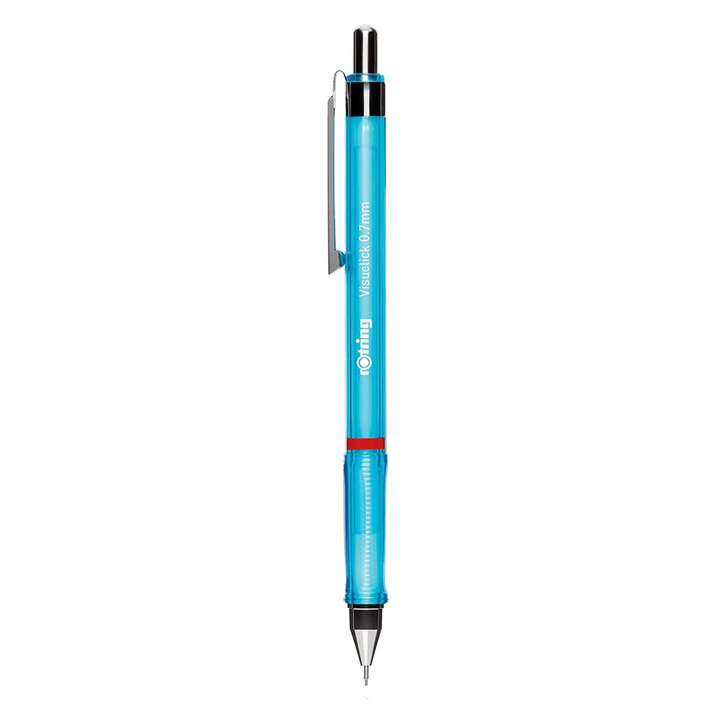 rOtring Visuclick Mechanical Pencil | 0.7 mm | 2B Lead | Lively Blue Barrel | 12 Count