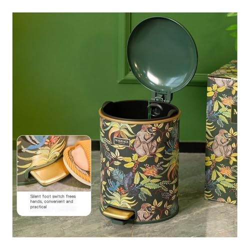 Caneca de basura moderna gran capacidad con pedal miniatura 4