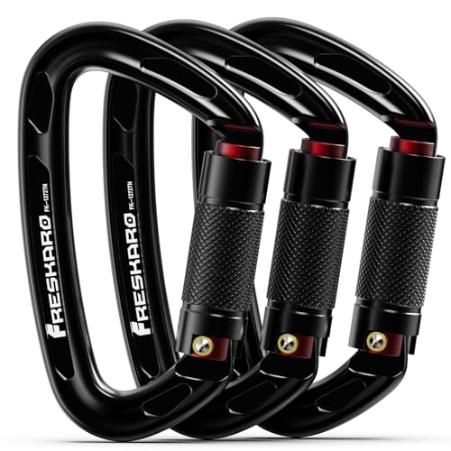 FresKaro 25kN Climbing Carabiners Double...
