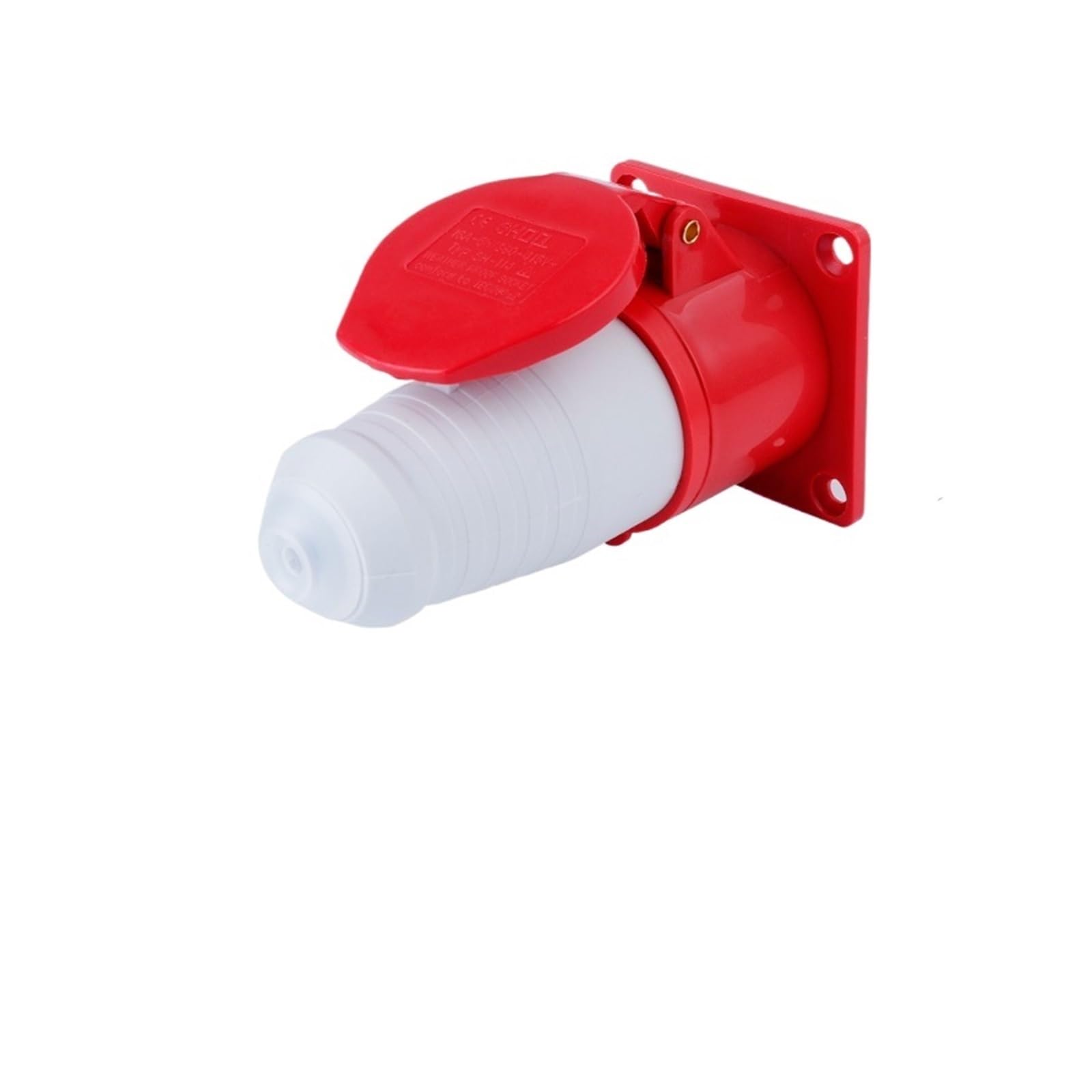 Enchufe industrial 32A de 5 polos con diseño empotrable estanco