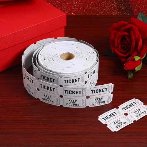 OSALADI 1 Roll of Multi-Functional Red Raffle Tickets Made of Coated Paper with Perforated Design for Easy Tearing, Classical Pattern Style Suitable for Supermarket and Exclusive Events - Image 4