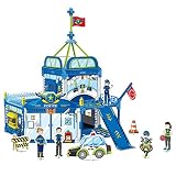 TAKIHON Police Station 3D Puzzles for Kids,Coloring Puzzle with 12pcs Colored Pencil,City Police Bui