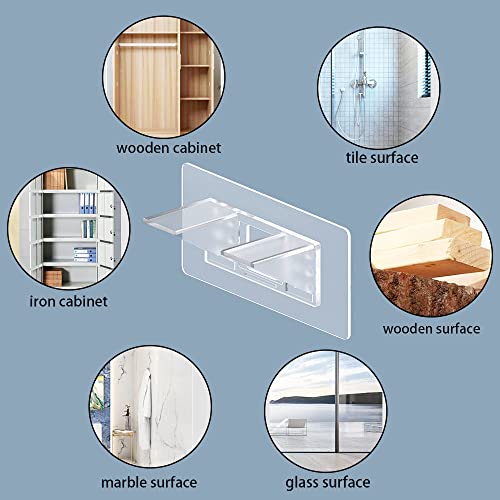 6 Pieces Large Size Adhesive Shelf Bracket, Double Row Thickened And Reinforced Design Shelf Support Pegs For Shelves Kitchen Cabinet Book Closet #TOP5