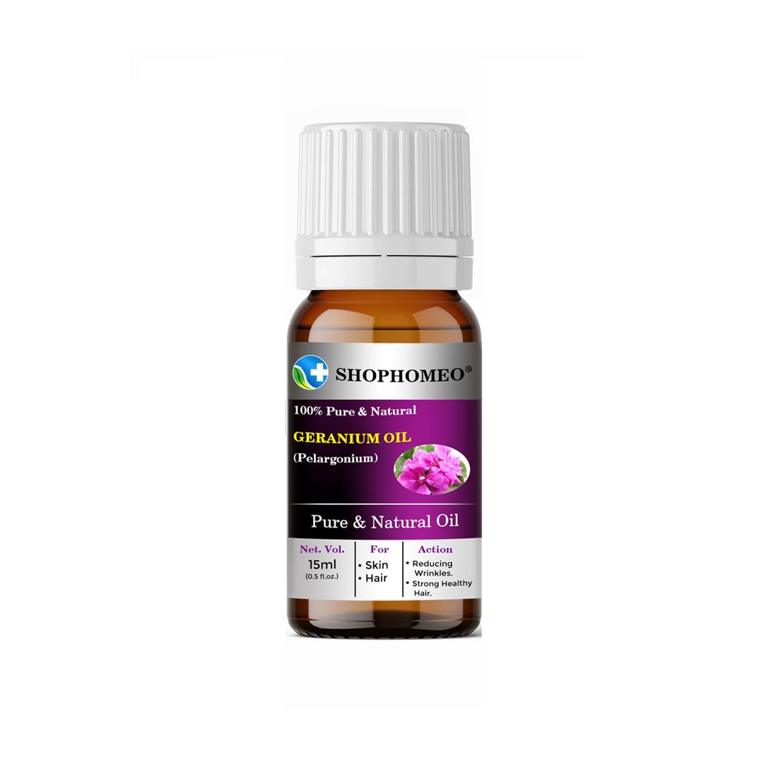 Shophomeo® GERANIUM Oil 15 ML - 100% Pure & Natural Essential Oil for Hair, Skin, Aromatherapy, Massage, and More..-image-20