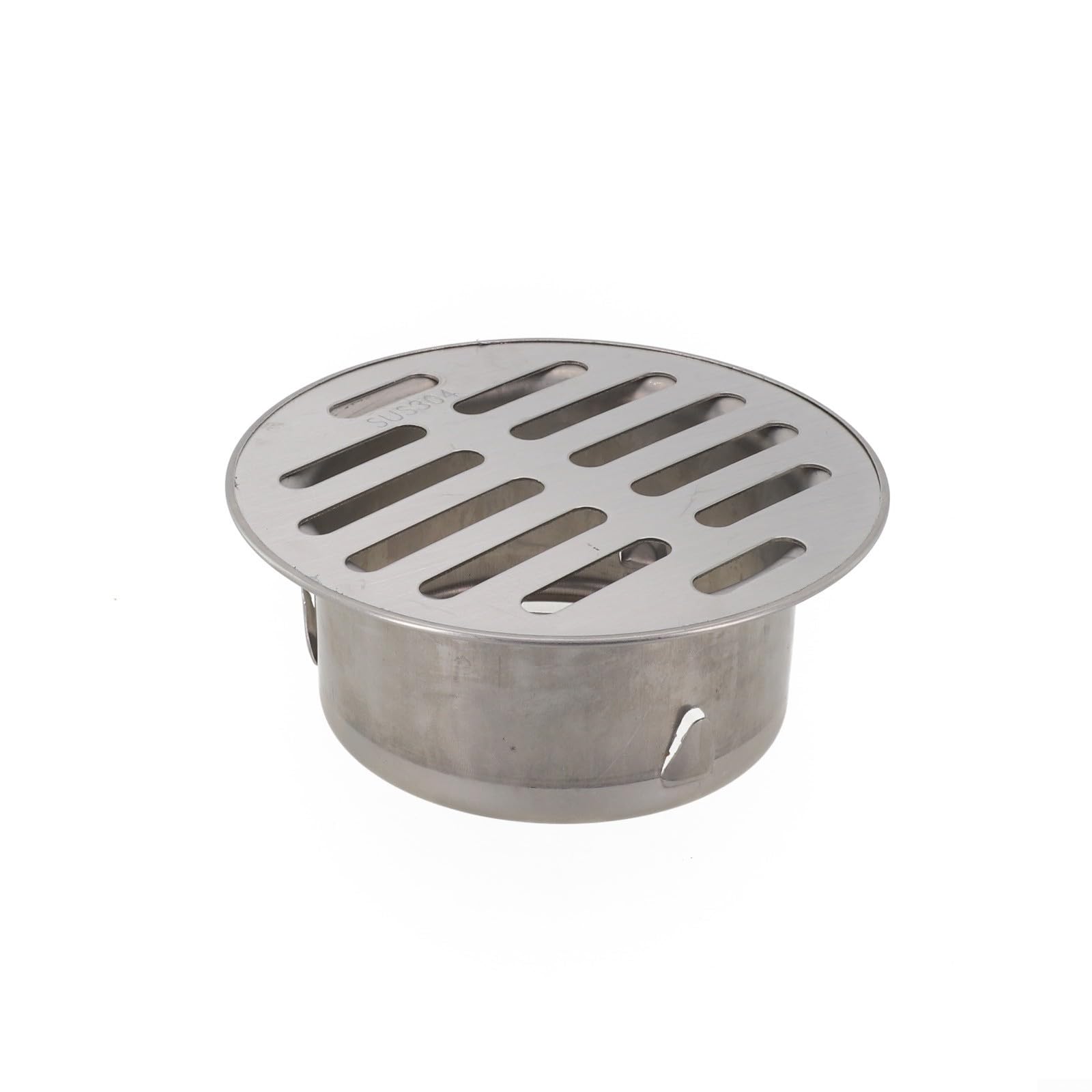 Floor Drain Cover, 304 Stainless Steel Round Thicken Grate Drainage for Roof Patio Bathroom Flat Design 100mm Diameter Rust Resistant(83mm)