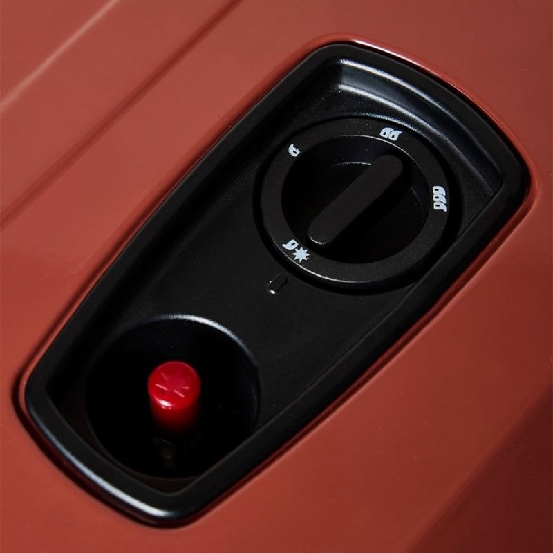 FAVEX - Chauffage d'appoint gaz Calgary Rouge brique - Prêt à l'emploi livré avec Tuyau et détendeur - Intérieur - Brûleur céramique Infrarouge - 3 Puissances de Chauffe - Jusqu'à 40 m², Acier