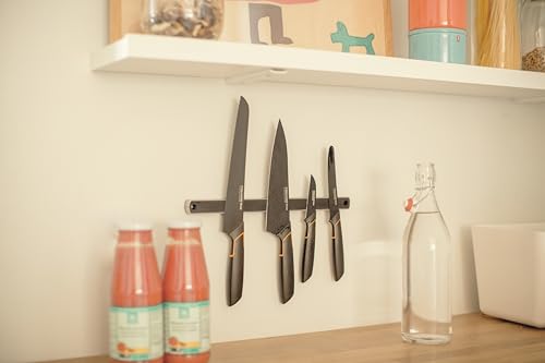 Fiskars Kochmesser, Modernes Design, Gesamtlänge: 31 cm, Qualitätsstahl/Kunststoff, Edge, 1003094,...