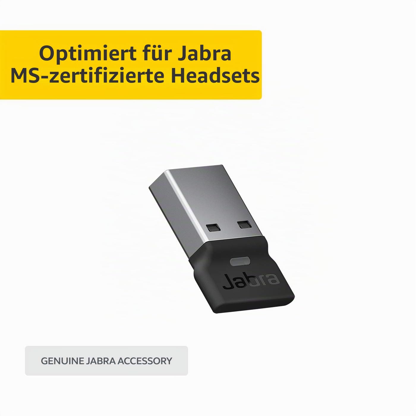 Jabra 14208-24 Link 380a MS USB-A Bluetooth-Adapter kabelloser Dongle für Evolve2 85 und 65 Headsets, Schwarz (erneuert)