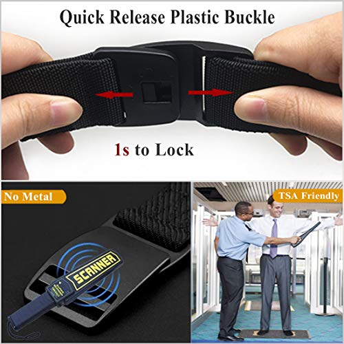 Image of WYuZe Men's Military Tactical Web Belt, Casual Nylon Webbing with No Metal Buckle