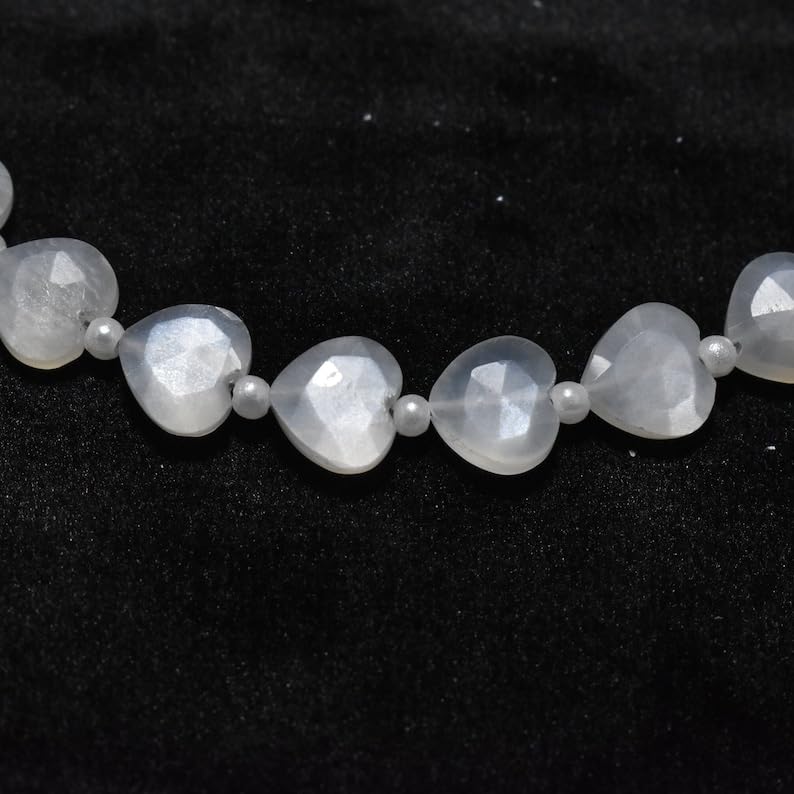 Pierre de lune blanche perles facettées de 8mm pour façonner un bracelet cadeau unique - 3