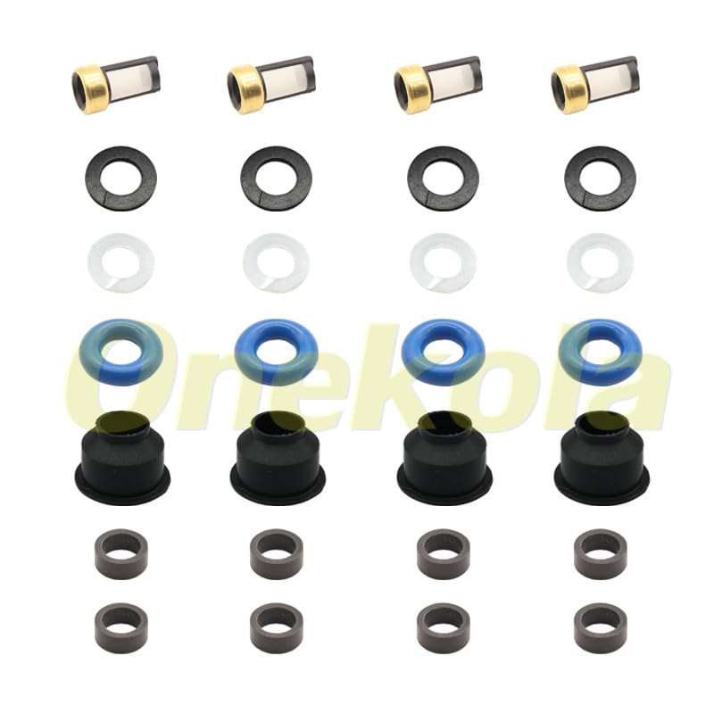 Fuel Injector Service Repair Kit Filters O rings Seals Grommets For 12634126 OEM GM 2012-2020 Terrain Traverse - (Color: 4 piece set)