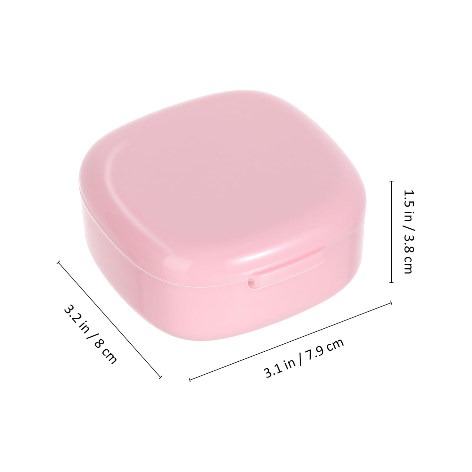 TOVINANNA Denture Case, Portable Denture Box with Strainer for Travel, False Teeth Container Denture Bath Box for Soaking Dentures