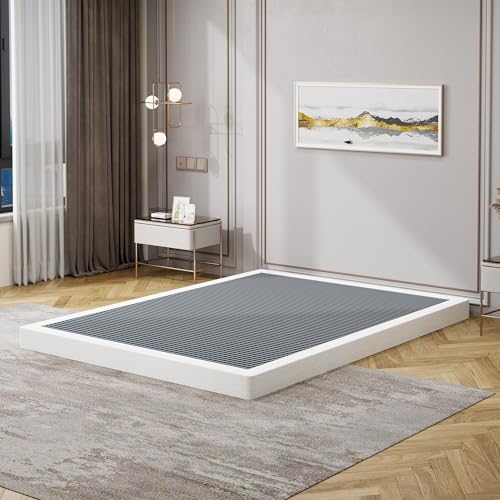 Snaye Queen Box Spring 3 Inch, 3000lbs Heavy Duty Box Spring Queen Size Metal Mattress Foundation, Easy Assembly, Noise Free