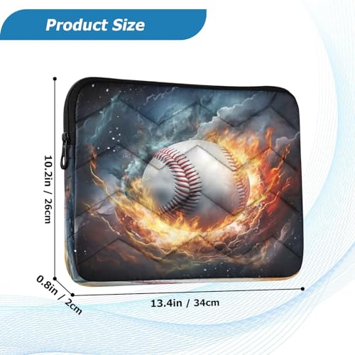 Funda Fire Baseball para Laptop 13-14 Pulgadas Impermeable miniatura 3