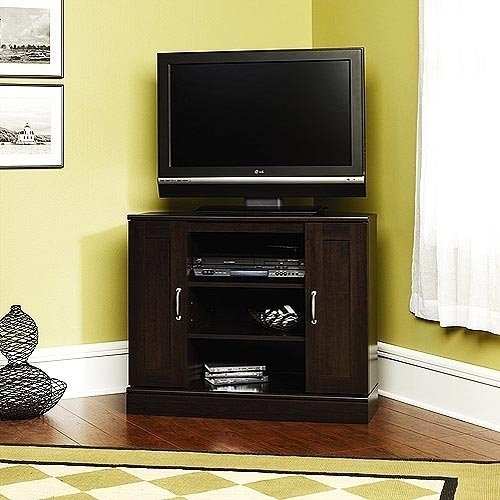 Cherry Corner TV Stand with Storage For TV's up to 37 inches
