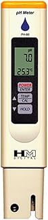 HM DIGITAL PH Meter PH-80 Handheld Water Resistant Water Quality Tester Pen with ATC for Hydroponics Gardening Aquariums Reefs Pools Spas Water Treatment Drinking Water