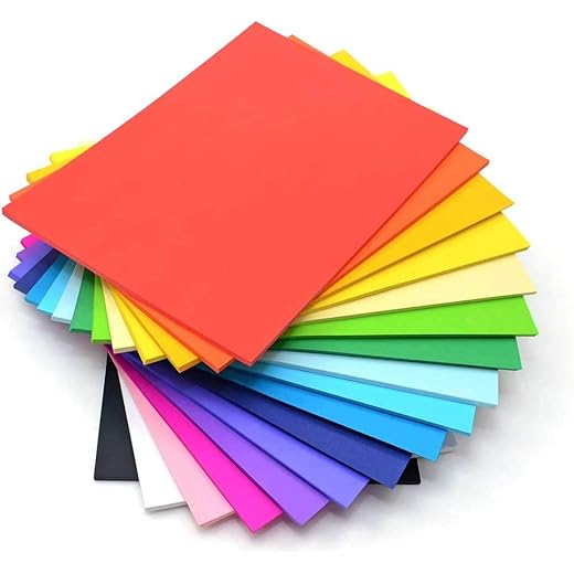 Eclet A4 100 Coloured Sheets (10 Sheets each color) Copy Printing/Art and Craft Paper Double Sided ColouredOffice Stationery Children's Day Gift, Birthday Gift, Party Favors,christmas decor etc