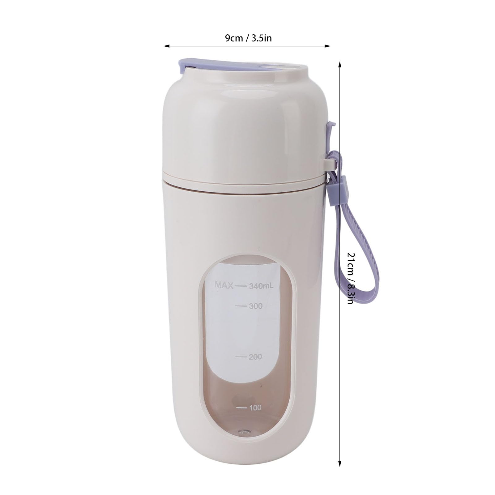 CHICIRIS Mélangeur Personnel Compact Rechargeable par USB avec 12 Lames en Acier pour Smoothies et Shakes pour Salle de Sport ou Usage Domestique (PURPLE)