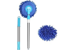 meioro 360 Rotating Bucket Spin Mop Car Wash Set with Adjustable Long Handle