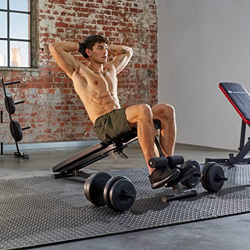 tectake® Multifunktion Hantelbank klappbar, Schrägbank, Trainingsbank 5-fach verstellbar, Ganzkörper Workout im Home Gym, für Langhantel oder Hantel Training, Bauch Beine Po, Sit Up, Rückentraining – Bild 3