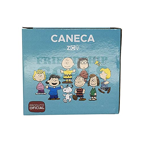 Caneca Alça Quadrada Snoopy Charlie Brown Friendship Goals Amizade