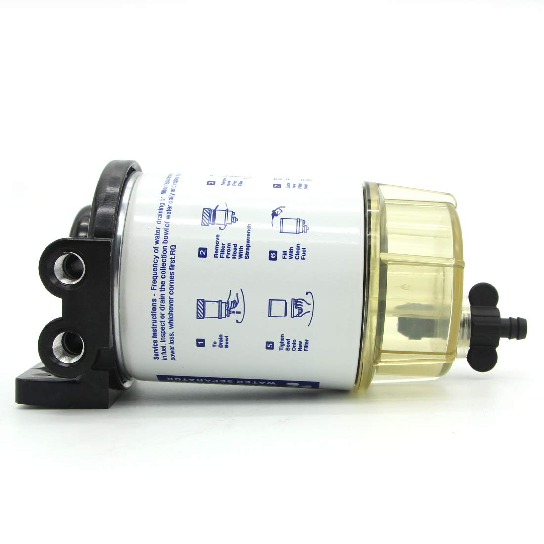 Filtre séparateur essence hors-bord pour bateau - 10 MICRON Remplace Qucksliver #35-60494-1 - Moteurs à essence uniquement