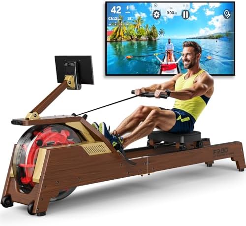 Rameur pour la maison : rameur d'eau en bois avec réservoir d'eau...