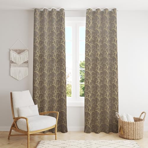 Image of Homefab India Velvet Curtain Room Darkening - Long Door 9 feet, Pack of 1 Panel, Grey