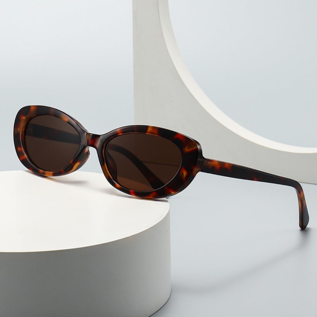 Gafas de sol vintage de ojo de gato para mujer, estilo retro, para hombre, a la moda, UV400 (beige-negro)