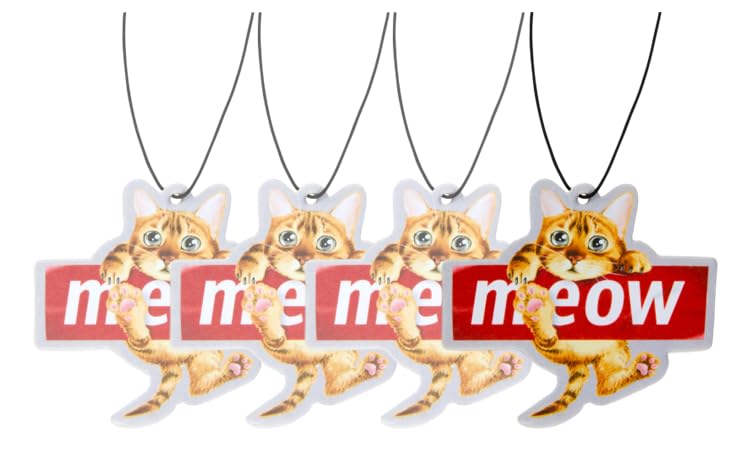 Image of Car Air Freshener Scented With Premium Oils By Fresh Fresheners (Meow Cat)