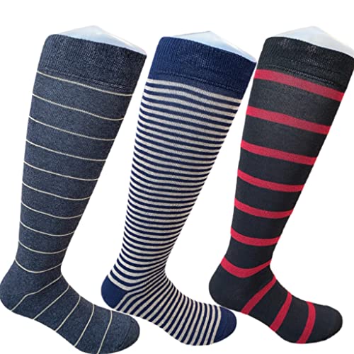Infinity 12 Paia Calze Lunghe Uomo con righe