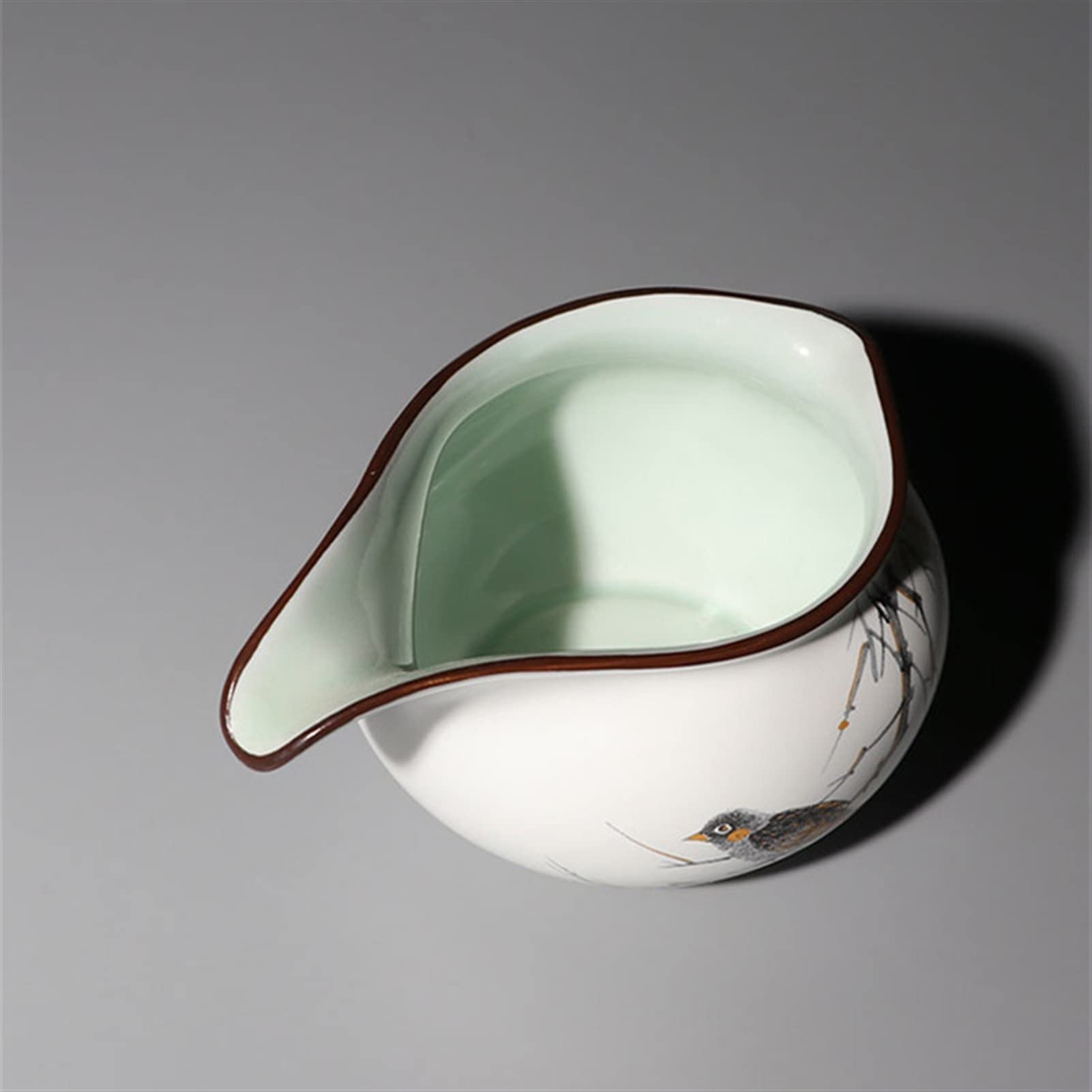 Liudan Salsera Juego de té Chino Accesorio Jarra de té Jarra Mate Blanco cerámica vierte out Taza Taza Longitud láctea Copa de café Taza de Copa Jarra de Salsa (Color : C)