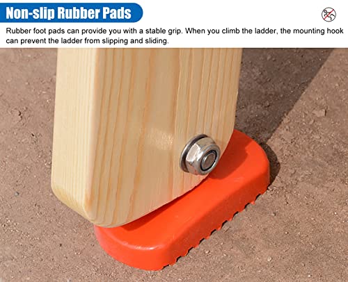 Escalera de madera para literas con asa: robusta y estable para dormitorios 6
