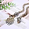 Oidea Viking Necklace for Men with Wolf Head King Chain: Vintage Viking Bear Claw Pendant Necklace Stainless Steel Nordic Pagan Celtic Knot Amulet Jewelry Gift, Black, 24'' Chain #5