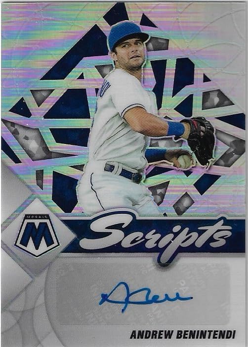 Andrew Benintendi Autographed Scripts Holo Prizm Auto Collectible Baseball Card - 2022 Panini Mosaic Baseball Card #SC-AB (Royals)