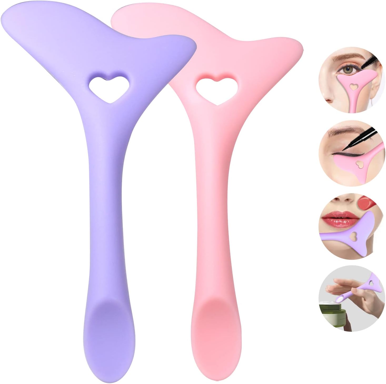 DAGEDA 2Pcs Eyeliner Tool, Eyeshadow Crease Line Kit, Silicone Eyeliner