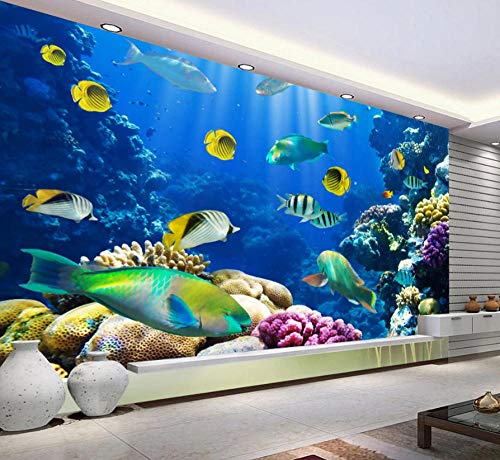 Papier Peint Mural Intissé Sous-Marin, Poisson Poster Geant Décoration Murale Poster Tableaux...