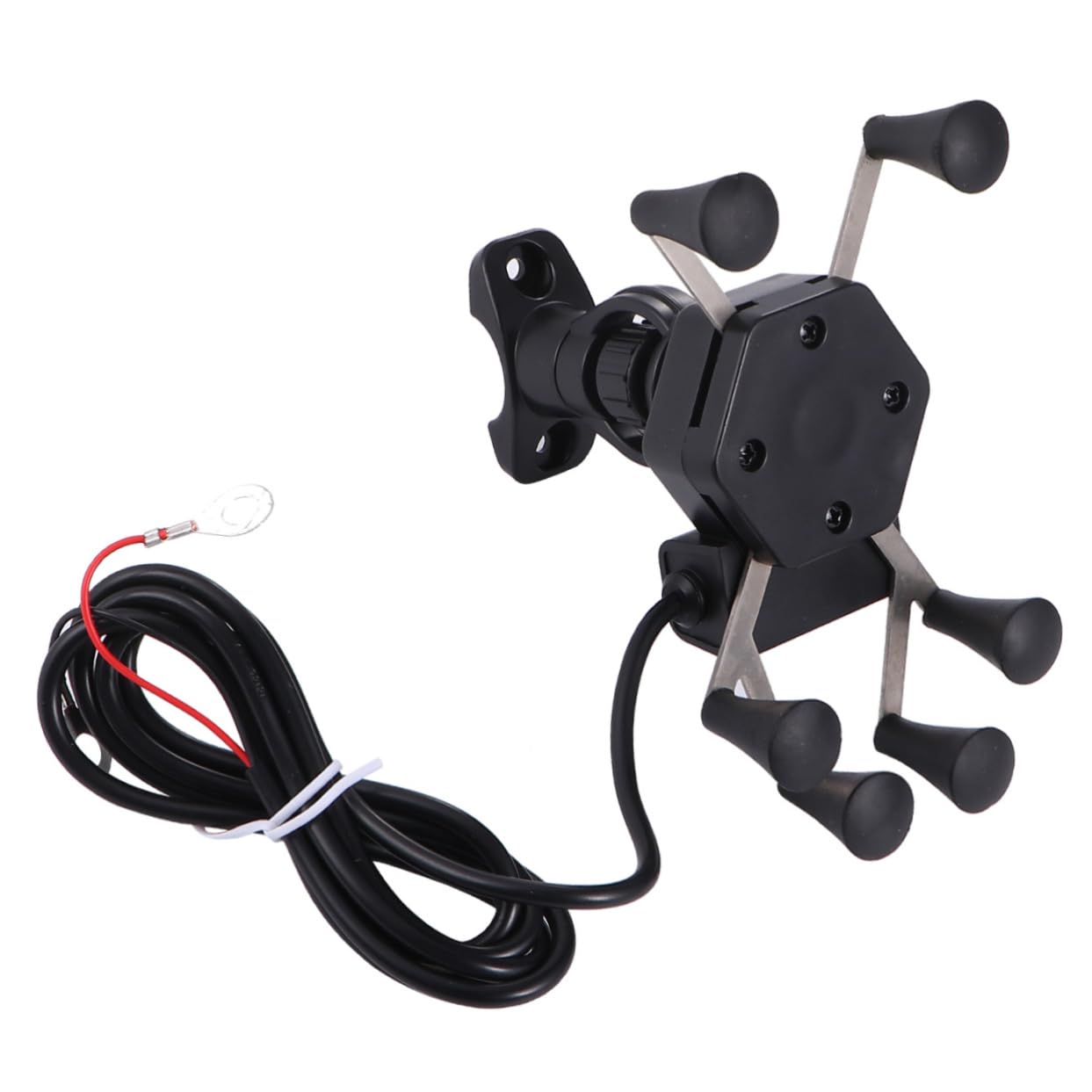 Hemobllo 2pezzi Supporto Per Smartphone Antifurto Per Manubrio Portatelefono Artigli Per Bici Design Nero Ricarica Inclusa