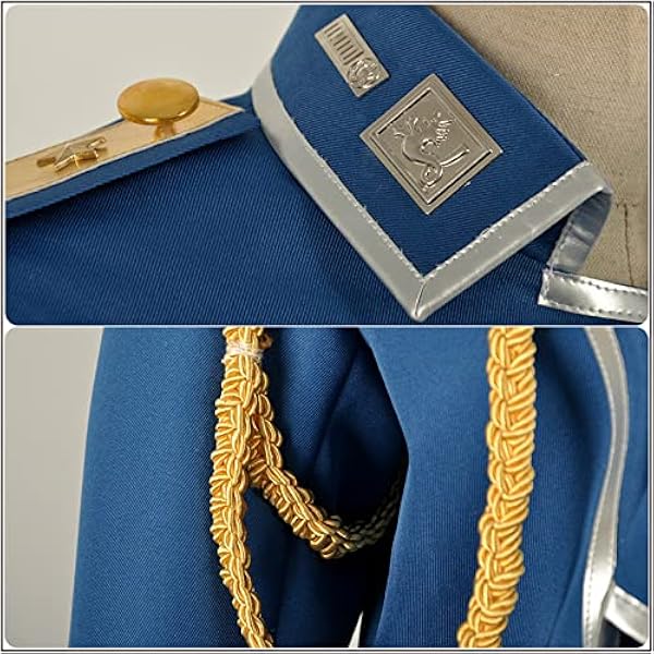 WSTCCOS Fullmetal Alchemist Roy Mustang Riza Maes Cosplay Kostuum Volwassen Top Broek Blauw Uniform Mannen Vrouwen Outfit